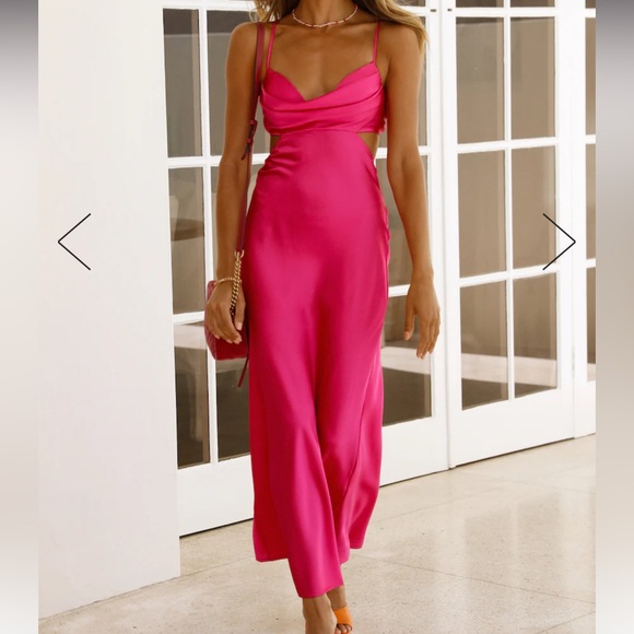 Hello Molly Purely Formed Satin Maxi Dress - Picture 2 of 6